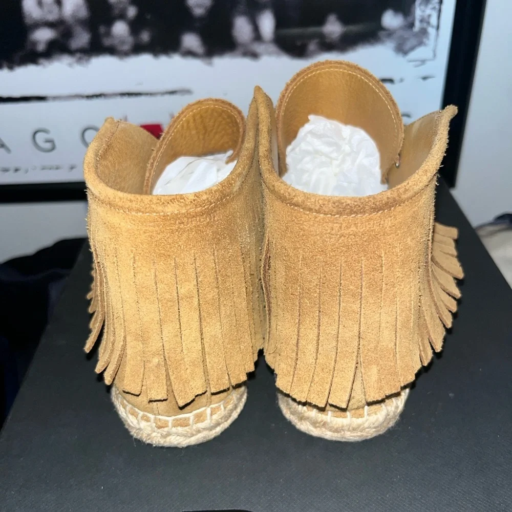 YVES Saint Lauren Espadrilles Suede Fringed Desert Boots - Picture 4 of 8